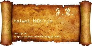 Halmai Mária névjegykártya