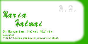 maria halmai business card